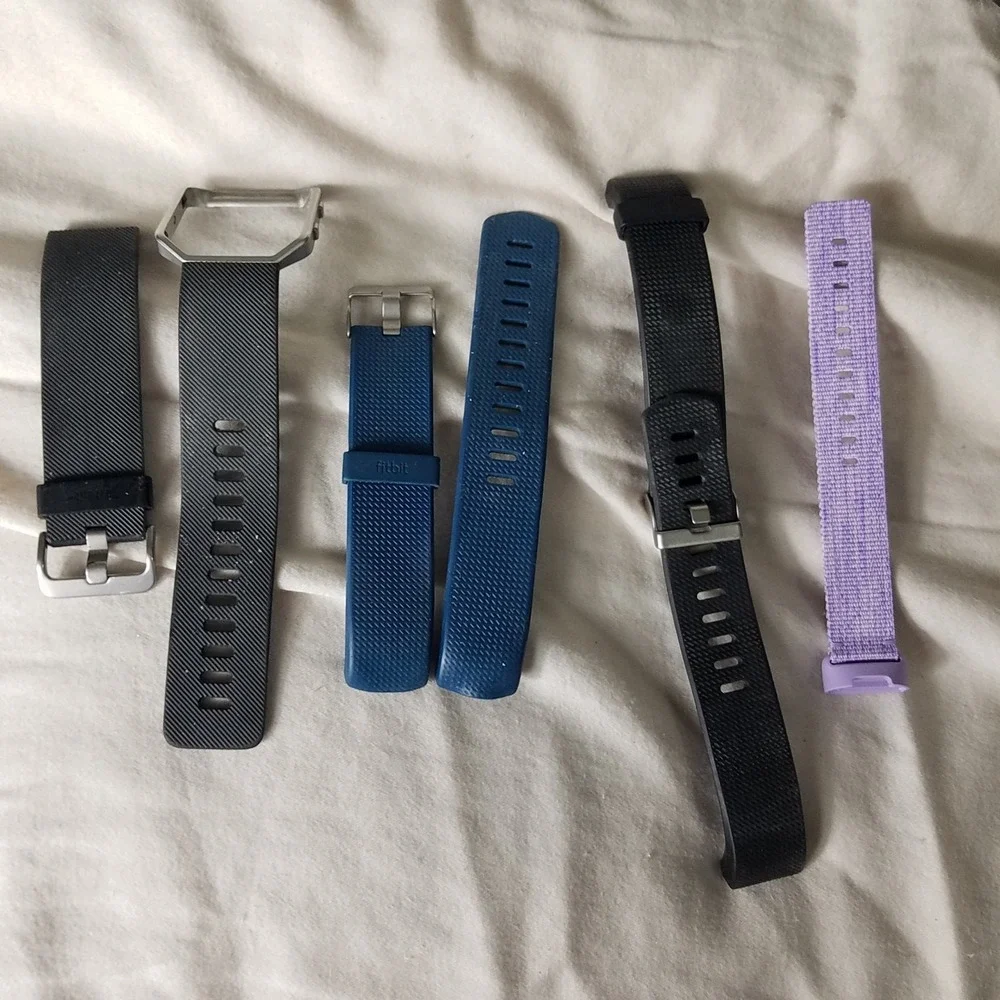 Fitbit Charge 2 Activity Tracker Lot Unisex OSFM Black Good Mixed Parts Bundle